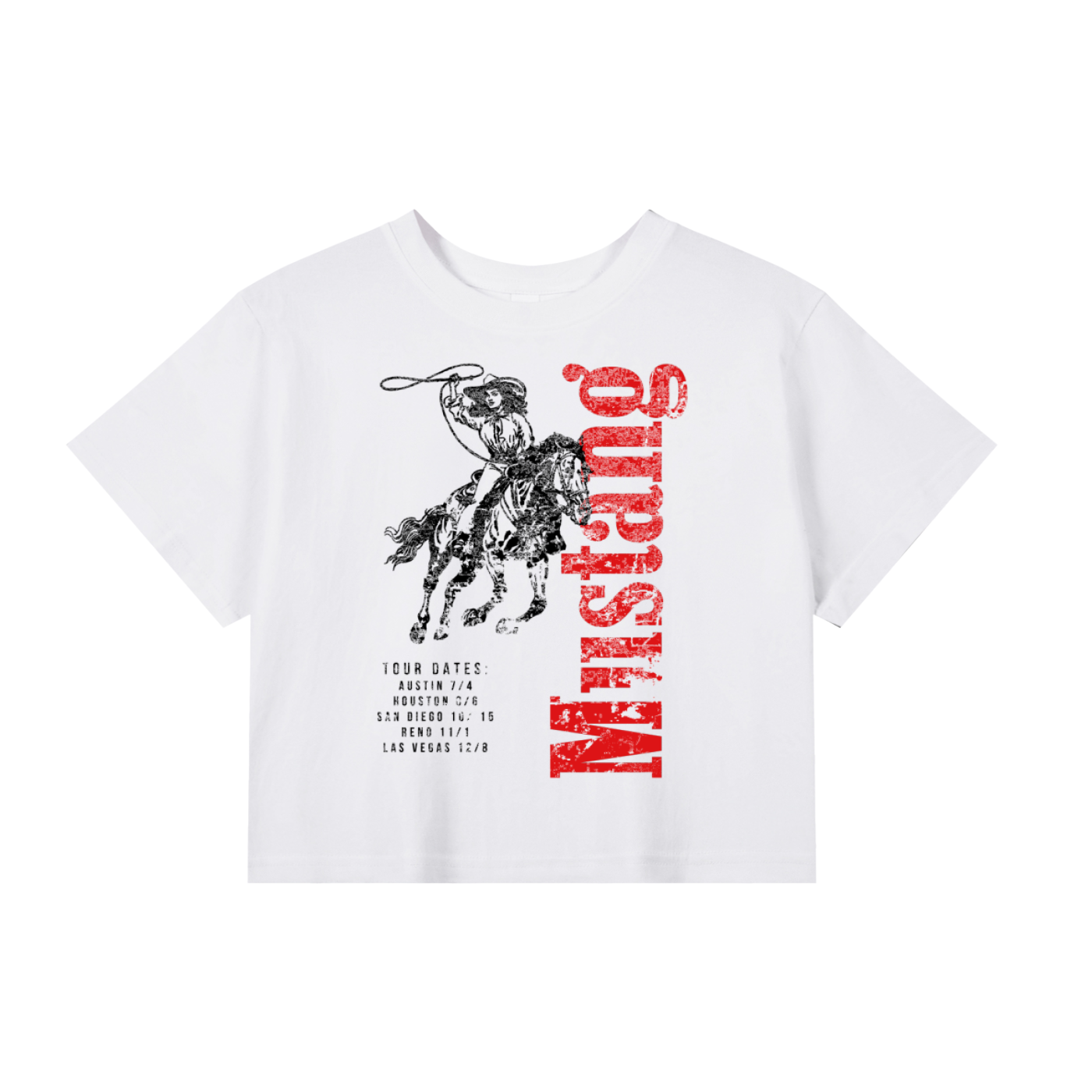 Mustang Tour Cropped T-Shirt